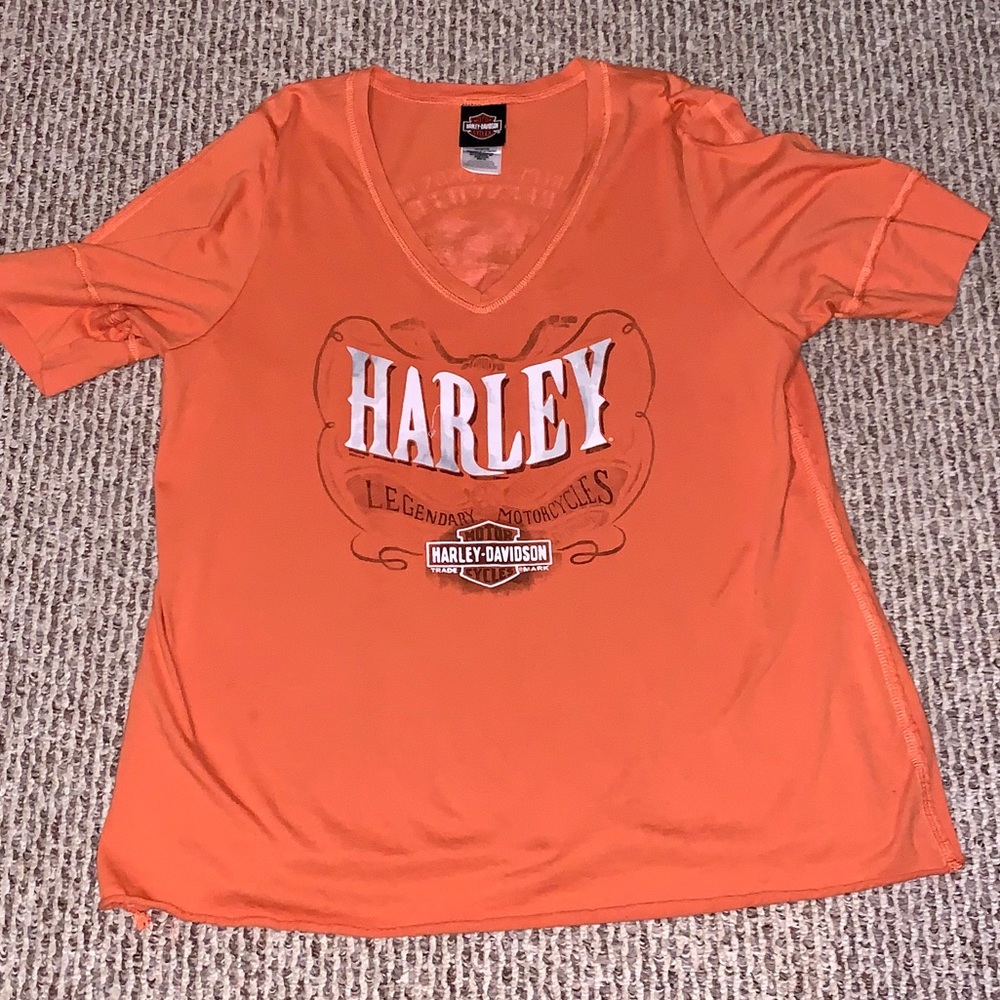 Harley-Davidson orange shirt